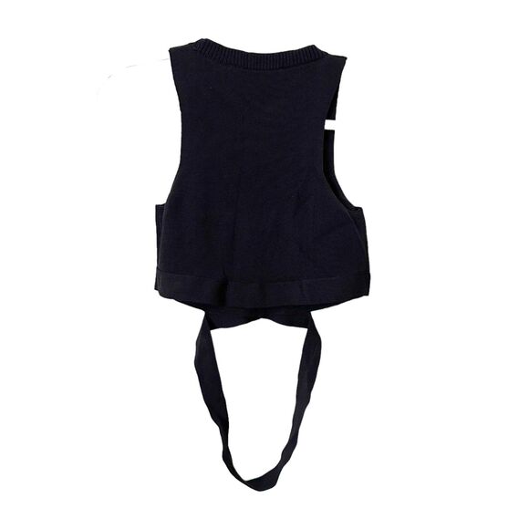 ZARA Knit Cutout Crop Top Black Sz Small - Picture 4 of 6